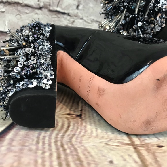 ROCHAS Embellished Patent Leather Pump Ankle Strap - Picture 4 of 8